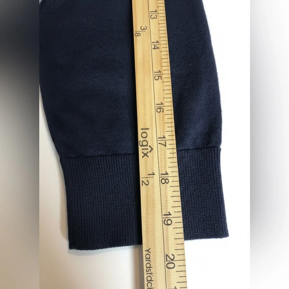 Talbots Navy Blue 3/4 Sleeve Button-Front Cardigan Sweater - Size XL - Picture 4 of 7